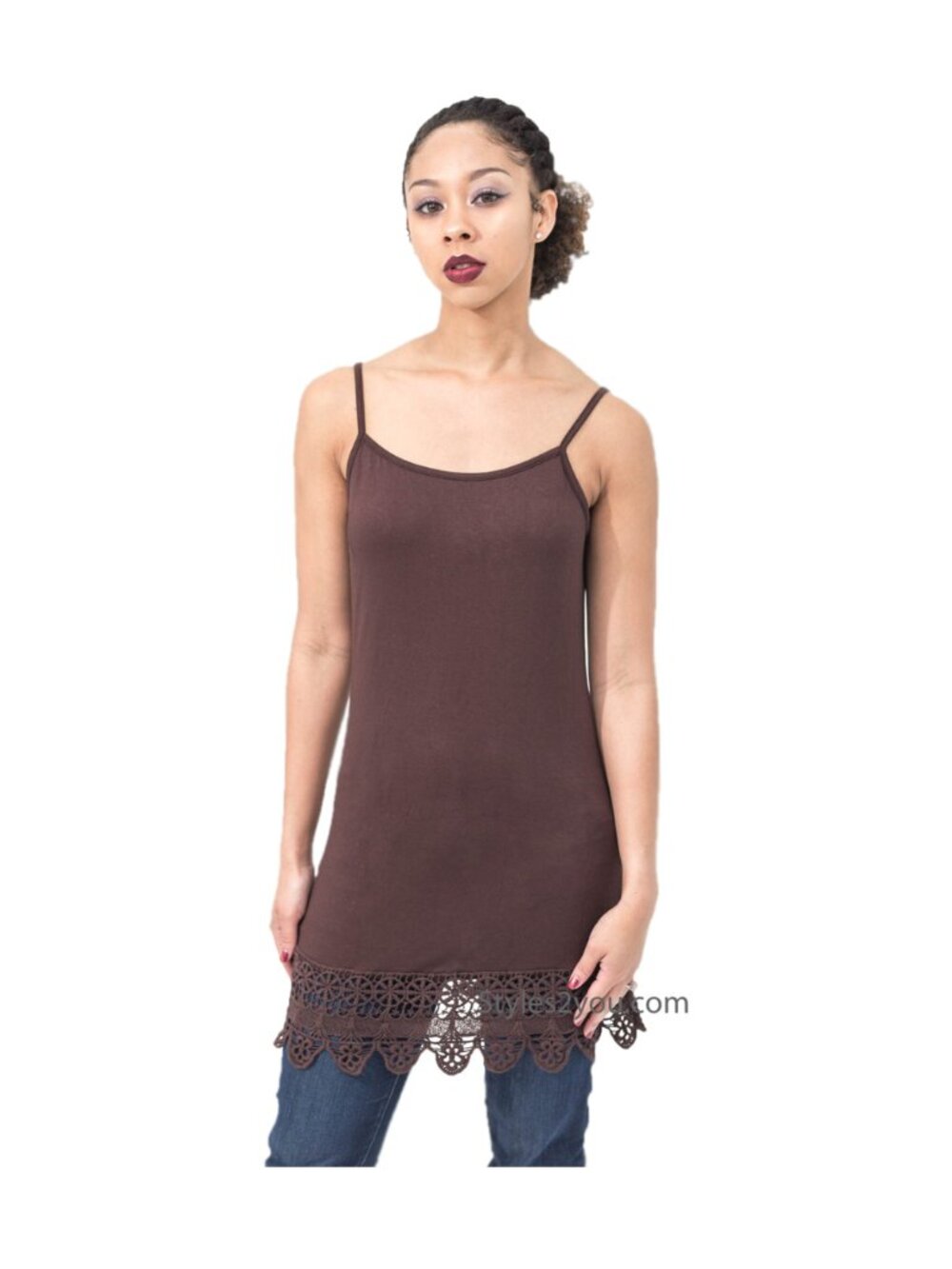 Kizzy Shirt Extender in Brown
